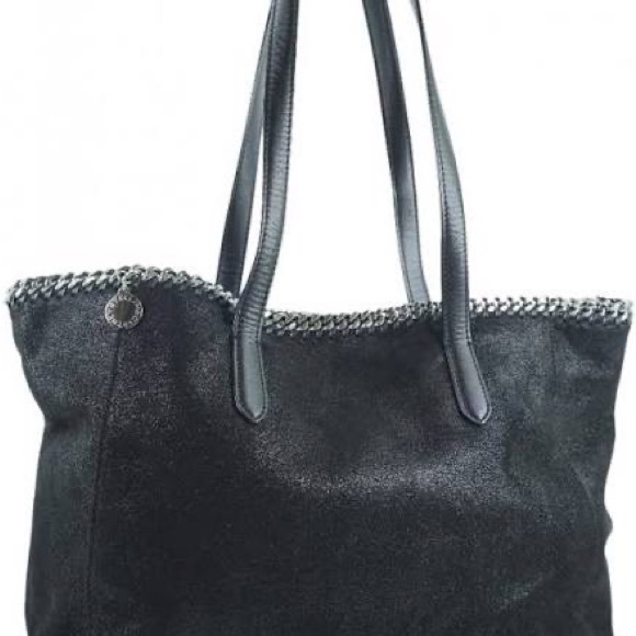 Stella McCartney Falabella navy vegan shoulder tote bag with chain detailing - Picture 5 of 5